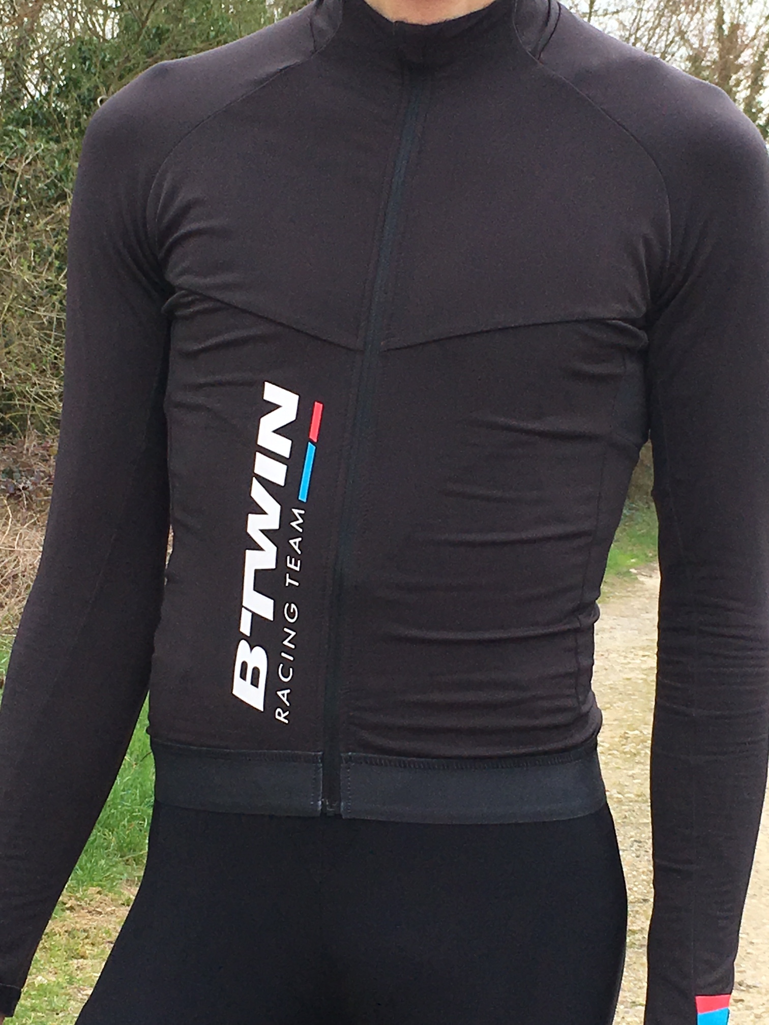 Maillot intégral Cuissard cycliste AG2R B'TWIN RACING manches longues