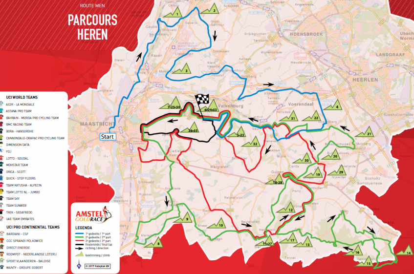 Amstel Gold Race : parcours et profil de la course