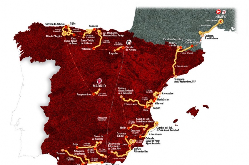 Tour d'Espagne 2017: le parcours étape par étape de la Vuelta