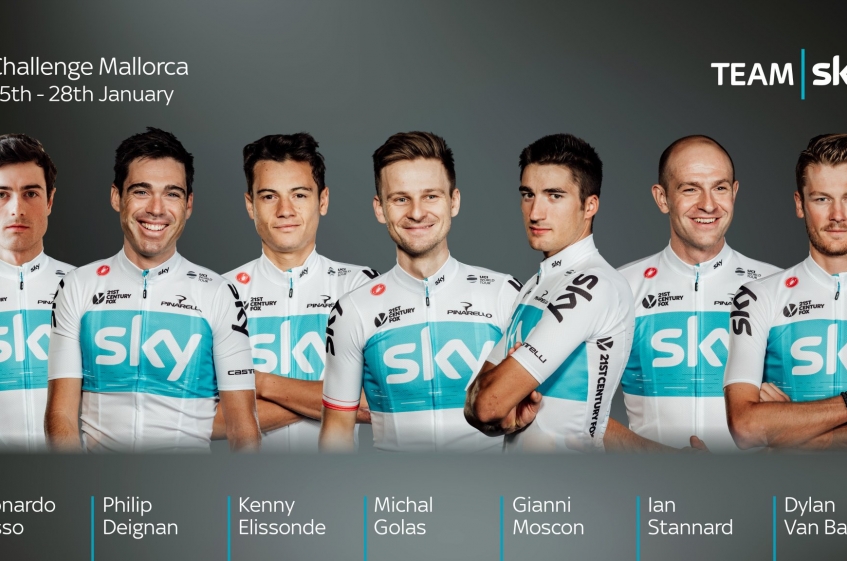 Challenge de Majorque : le Team Sky avec Gianni Moscon
