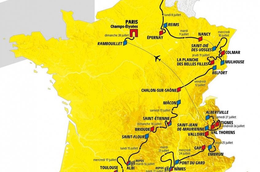 Rendez-vous en direct à 19h pour l'analyse du parcours du Tour de France 2019