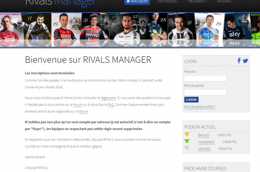 Rivals Manager 2019 : la cotation dévoilée jeudi 06/12 à 21h !