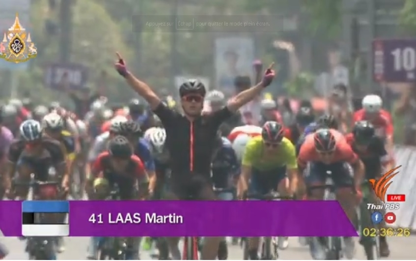 Tour de Thailande (2.1) - 6ème étape - Victoire de Martin Laas (complet)