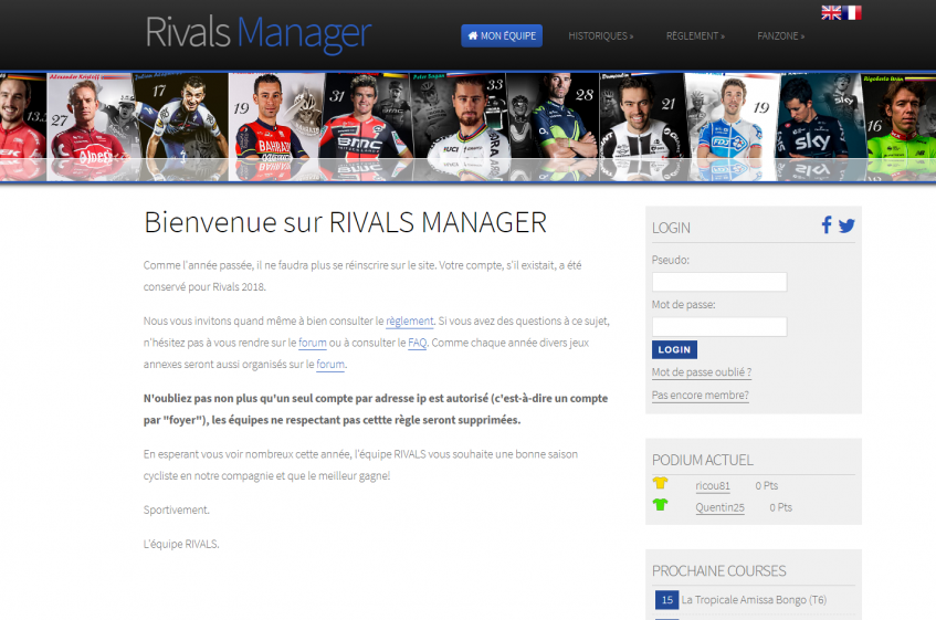 Rivals Manager 2020 : la cotation est sortie !