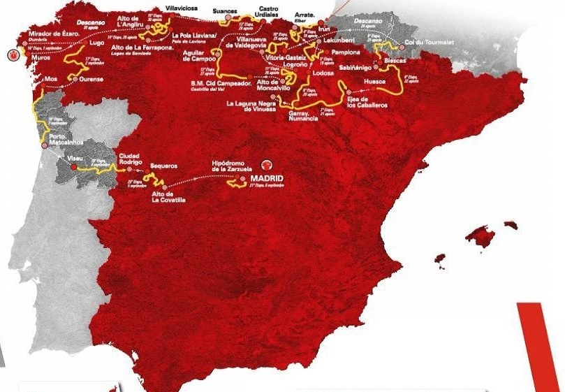 Tour d'Espagne : parcours définitif et étapes de la Vuelta 2020