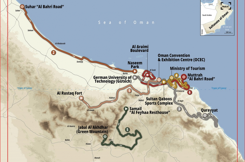 Tour of Oman : le parcours de l'édition 2020