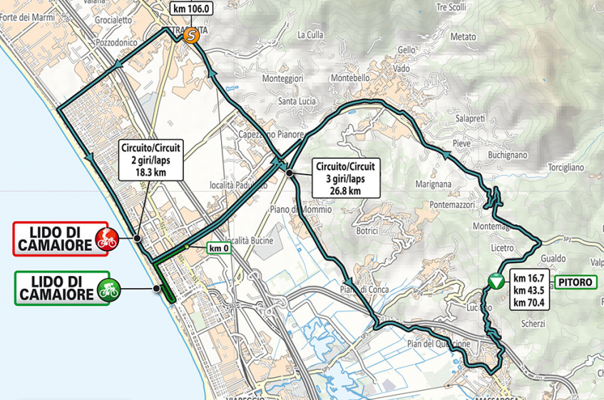 Tirreno-Adriatico : présentation de la 1ère étape