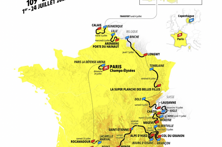 Tour de France 2022 : le parcours et les profils des étapes