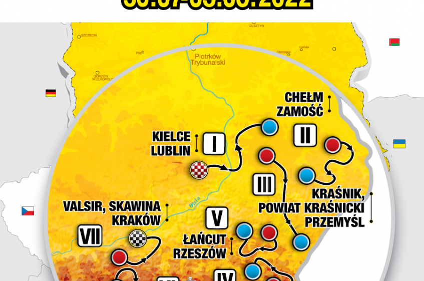 Tour de Pologne : le parcours et les étapes de l'édition 2022