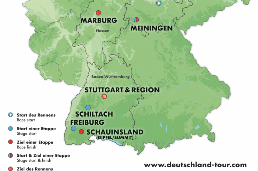 Deutschland Tour : le parcours et les étapes de l'édition 2022