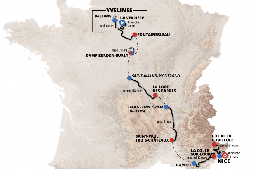 Paris-Nice : le parcours et les étapes de l'édition 2023