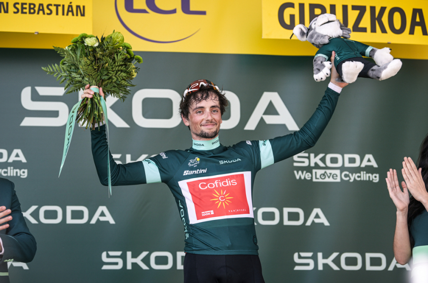 Victor Lafay récupère des points lors du sprint de la 3ème étape du Tour de France