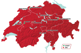 Tour de Suisse : le parcours de l'édition 2019